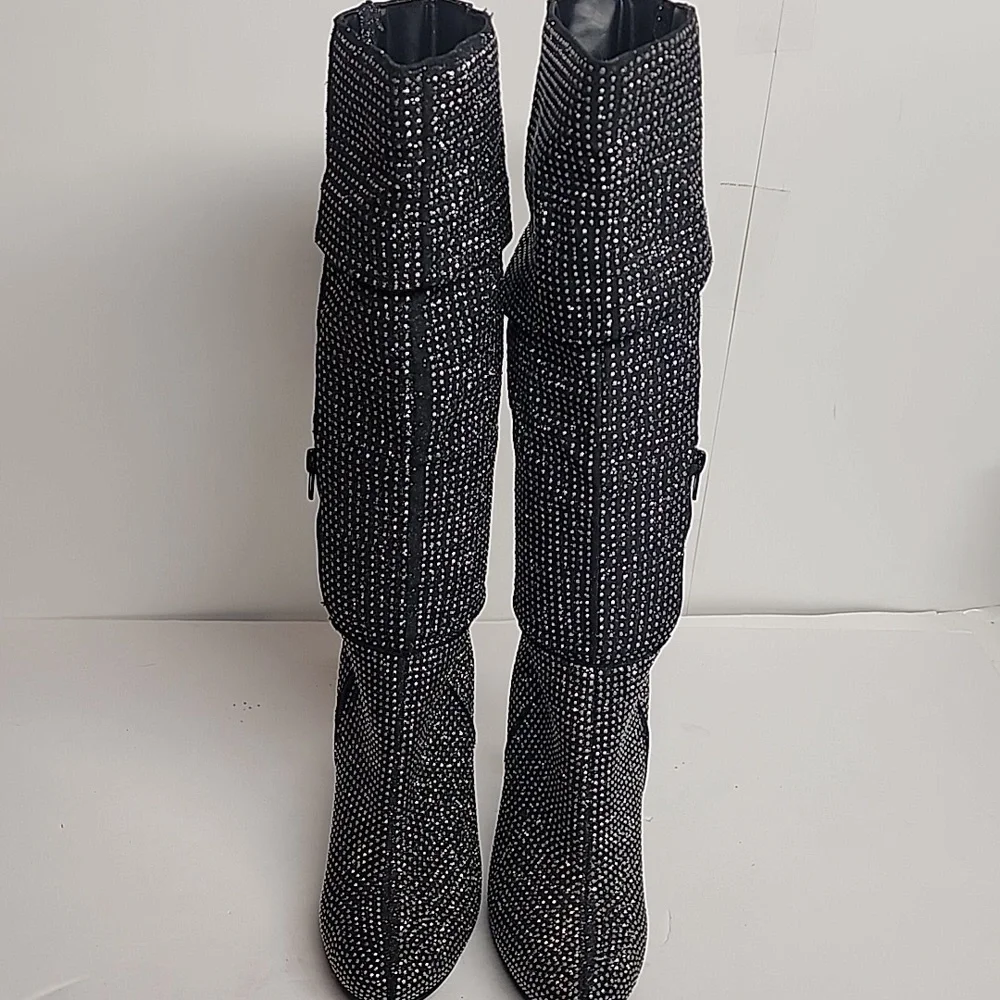 Andiamo black & silver boots 5